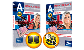Theory book Motorcycle + 15 hours Internet exam training